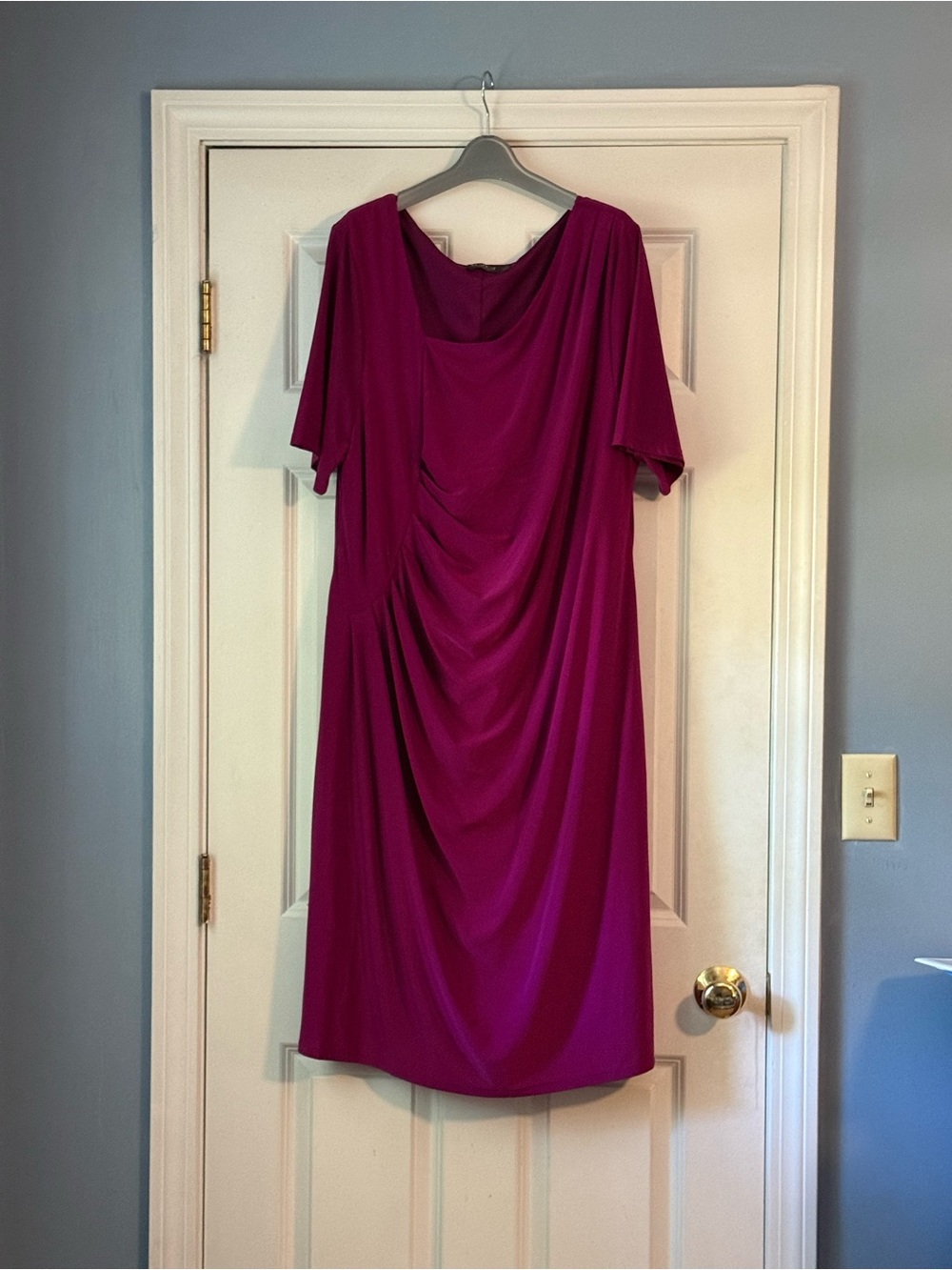Igigi Fuchsia Draped Midi Dress